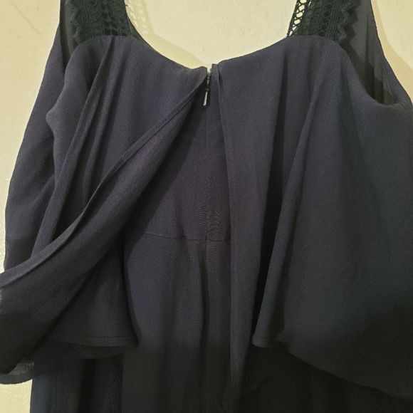 Maeve | Navy Blue Crochet Strap Dress Sz 0 - Picture 6 of 7